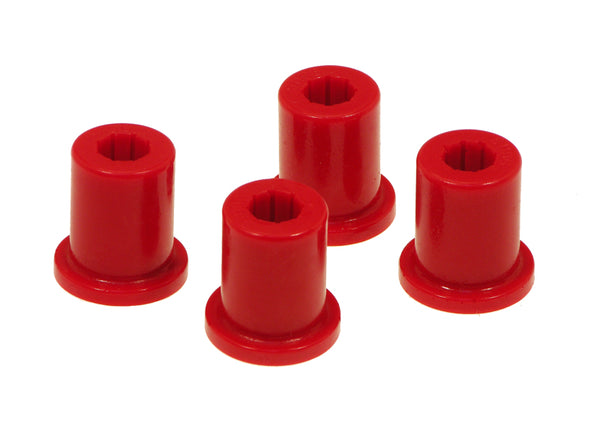Prothane 76-86 Jeep CJ5/CJ7 Rear Frame Shackle Bushings - Red - Bull Strap
