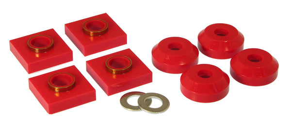 Prothane 76 & Earlier Ford F150/250 Transfer Case Mounts - Red - Bull Strap