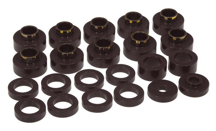 Prothane 80-86 Jeep CJ5/CJ7 Body Mount 22 Bushing Kit - Black - Bull Strap
