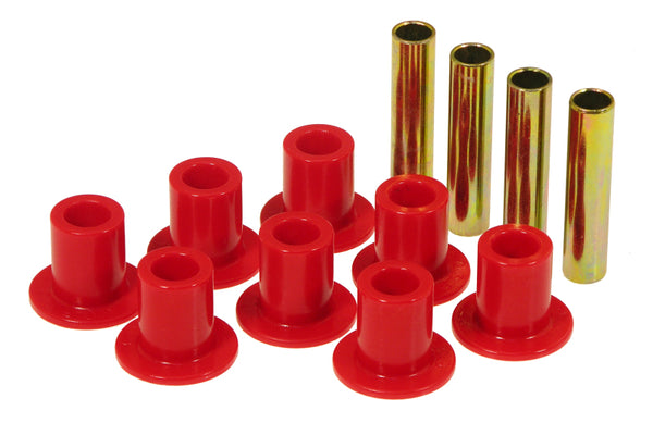 Prothane 87-96 Jeep Front Spring & Shackle Bushings - Red - Bull Strap