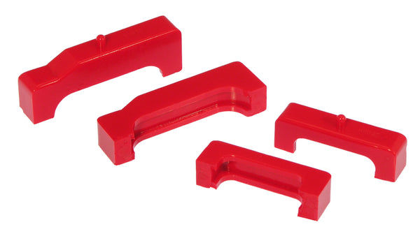 Prothane 88-98 Chevy Truck Small Block Radiator Insolators - Red - Bull Strap