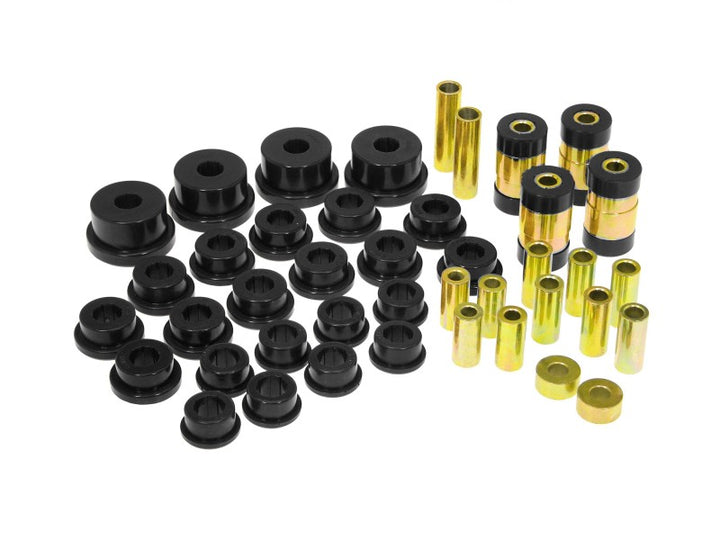 Prothane 95-99 Mitsubishi Eclipse Rear Upper/Lower Control Arm Bushings - Black - Bull Strap