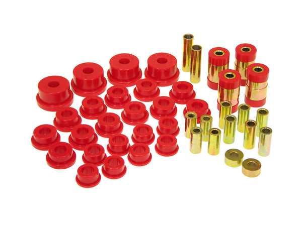Prothane 95-99 Mitsubishi Eclipse Rear Upper/Lower Control Arm Bushings - Red - Bull Strap