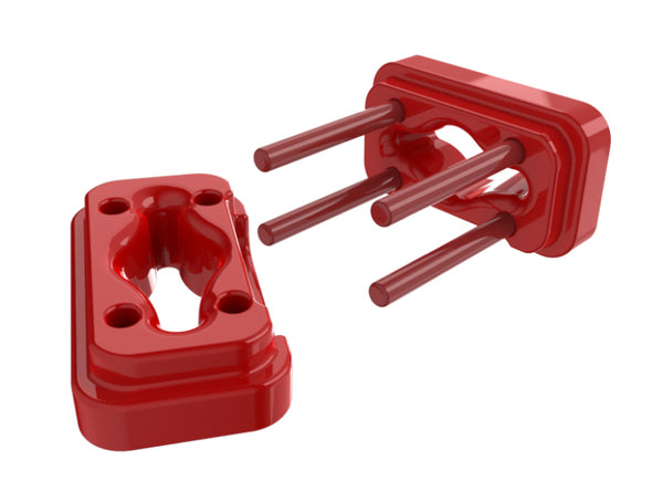 Prothane Dodge Ram 5.9 Cummins Motor Mount Insert Kit - Red - Bull Strap