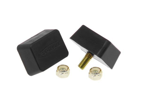 Prothane Universal Bump Stop 3/4 X 1 3/4 X 1 3/8 - Black - Bull Strap