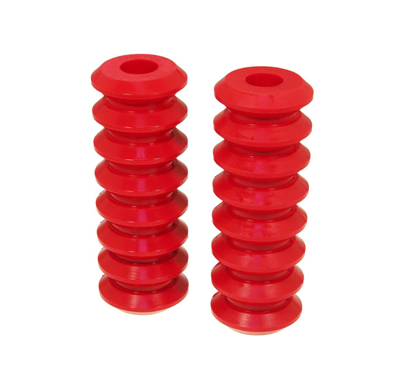 Prothane Universal Coil Spring Inserts - 10.5in High - Red - Bull Strap