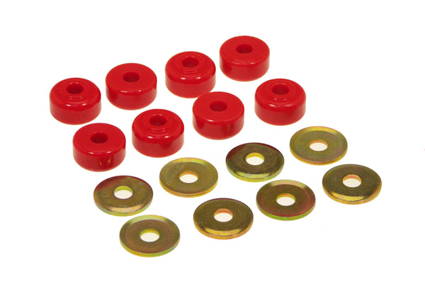 Prothane Universal End Link Bushings & Washers - 5/8 x 1 1/8 OD - Red - Bull Strap