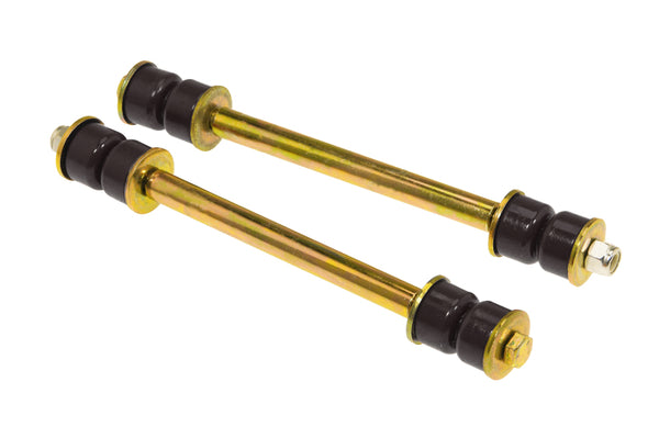 Prothane Universal End Link Set - 7 3/8in Mounting Length - Black - Bull Strap
