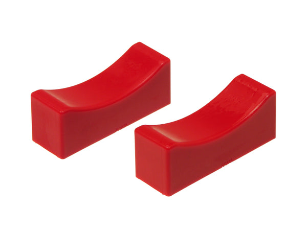 Prothane Universal Jack/Stand Pads (Fits 1.125 x 4.0 Heads) - Red - Bull Strap
