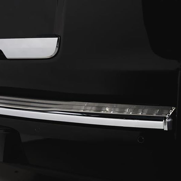 Putco 07-14 Cadillac Escalade ESV - Stainless Steel Rear Bumper Cover - Bull Strap