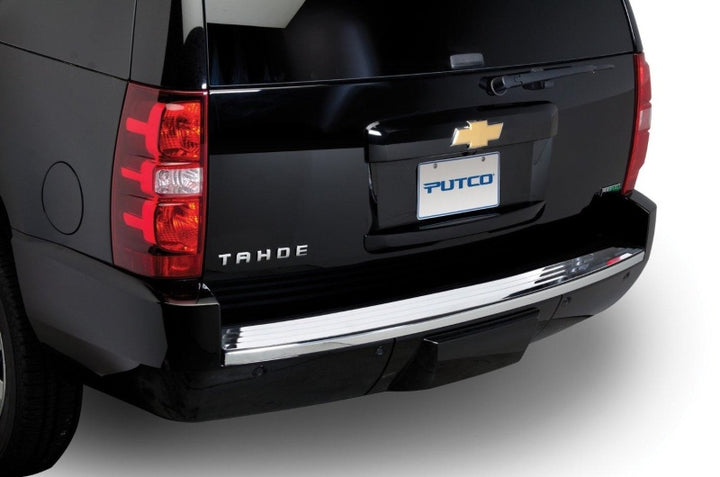 Putco 07-14 Cadillac Escalade ESV - Stainless Steel Rear Bumper Cover - Bull Strap