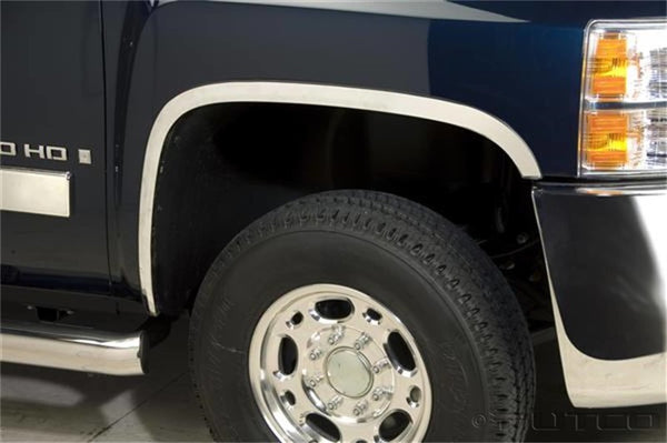 Putco 07-14 Chevrolet Silverado 2500HD - Full (Does not Fit Dually) Stainless Steel Fender Trim - Bull Strap