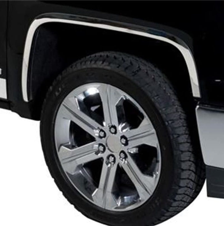 Putco 14-15 Chevy Silverado LD - Full Stainless Steel Fender Trim - Bull Strap