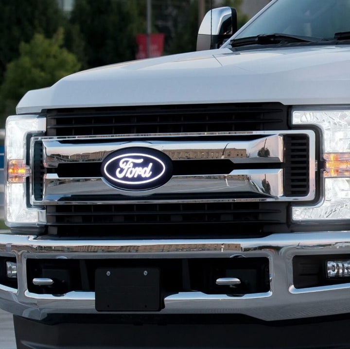 Putco 17-20 Ford SuperDuty Front Luminix Ford LED Emblem - w/o Camera CutOut - Bull Strap