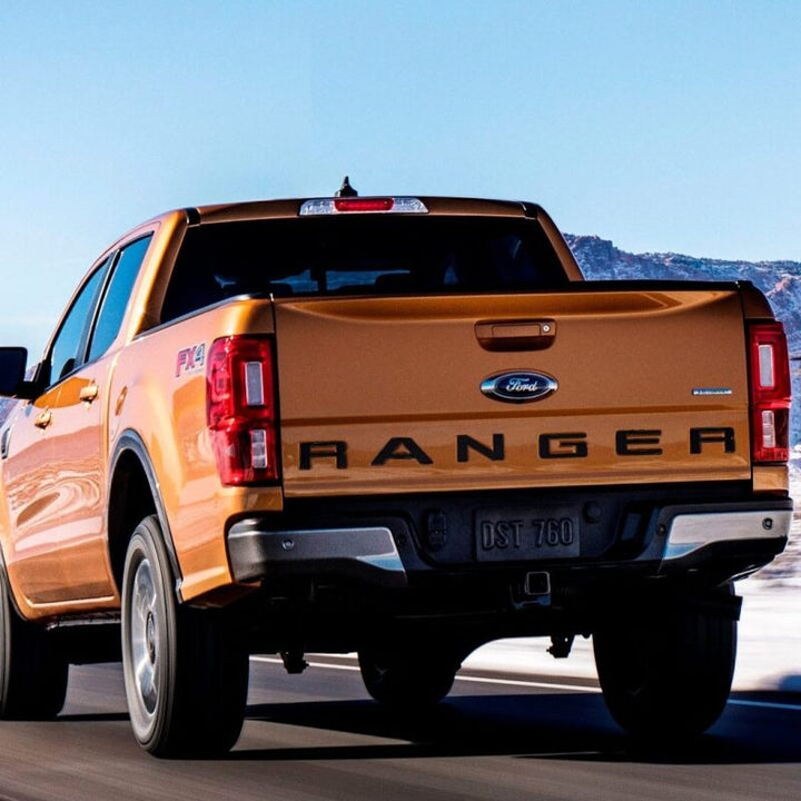 Putco 19-20 Ford Ranger - Black Platinum Tailgate Letters RANGER - Bull Strap