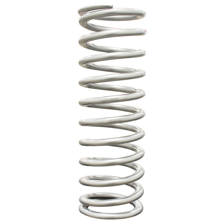 QA1 2-1/2in ID High Travel Spring - 14in Length x 130lbs/in - Silver Powder Coated - Bull Strap