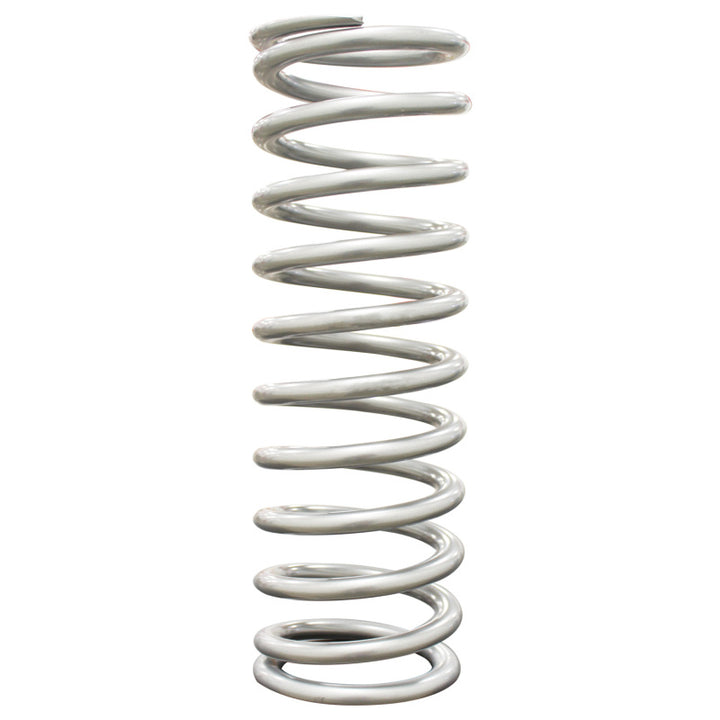 QA1 2-1/2in ID High Travel Spring - 14in Length x 150lbs/in - Silver Powder Coated - Bull Strap