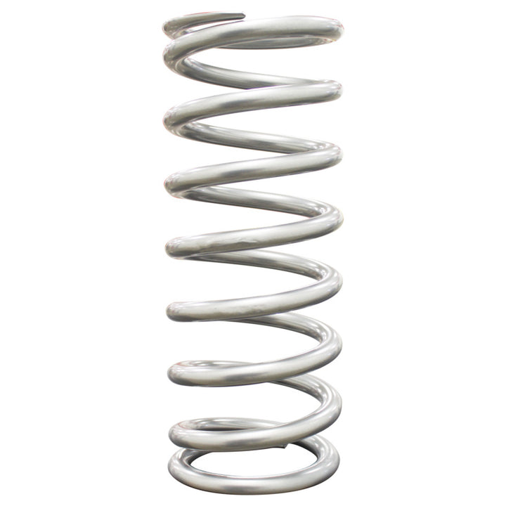 QA1 4-1/8in ID Tapered High Travel Spring - 11in Length x 250lbs/in - Silver Powder Coated - Bull Strap