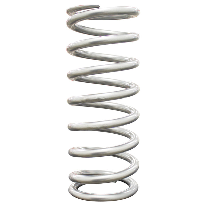 QA1 4-1/8in ID Tapered High Travel Spring - 11in Length x 250lbs/in - Silver Powder Coated - Bull Strap