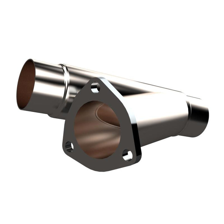 QTP 2.25in Weld-On QTEC Exhaust Cutout Y-Pipe - Bull Strap