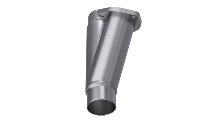 QTP 2.25in Weld-On QTEC Exhaust Cutout Y-Pipe - Bull Strap