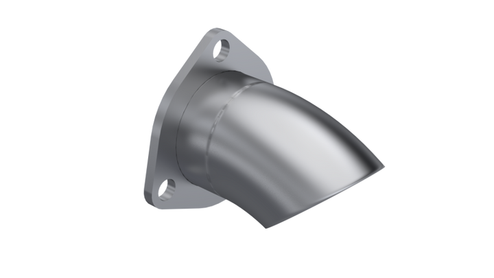QTP 2.5in Bolt-On QTEC Adjustable Turn Down - Bull Strap