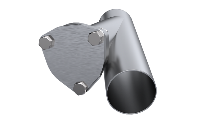 QTP 2.5in Weld-On QTEC Exhaust Cutout Y-Pipe - Bull Strap