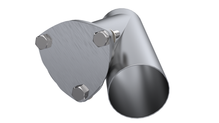 QTP 3.5in Weld-On QTEC Exhaust Cutout Y-Pipe - Bull Strap