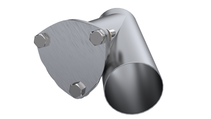 QTP 3.5in Weld-On QTEC Exhaust Cutout Y-Pipe - Bull Strap