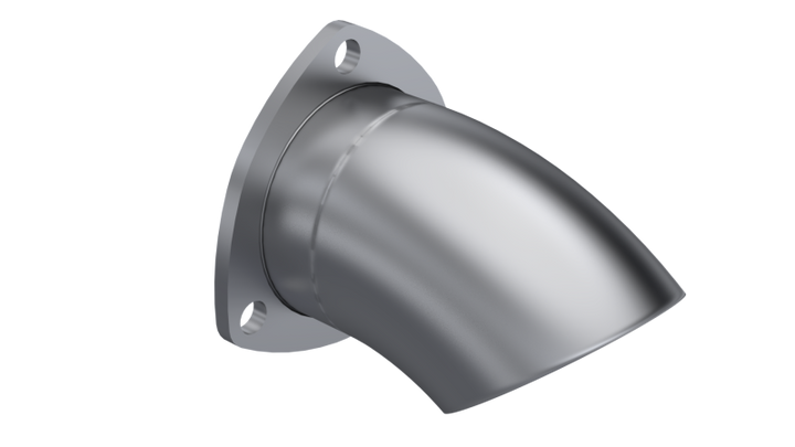 QTP 3in Bolt-On QTEC Adjustable Turn Down - Bull Strap