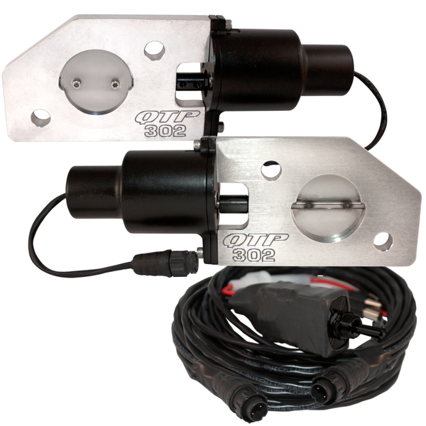QTP 3in Bolt-On QTEC Electric Cutout Valve - Single - Bull Strap