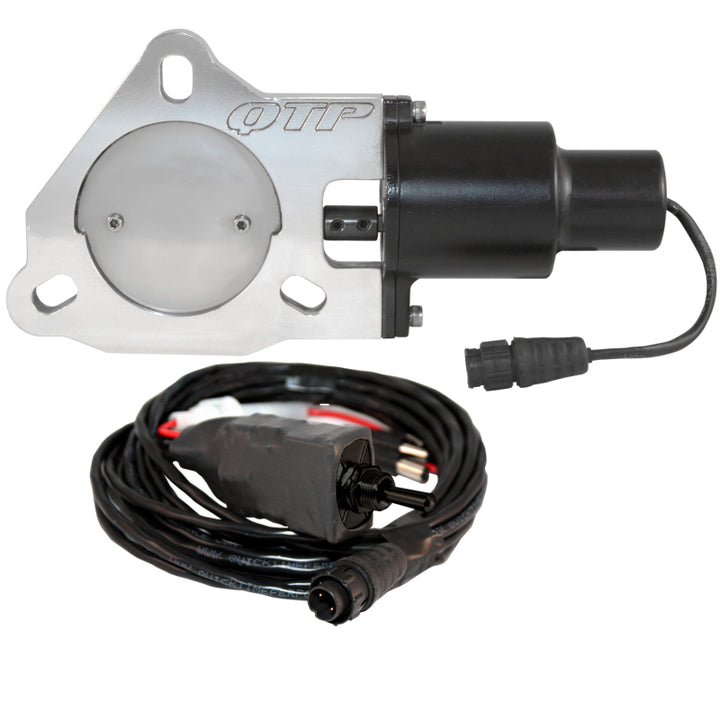QTP 3in Bolt-On QTEC Electric Cutout Valve - Single - Bull Strap