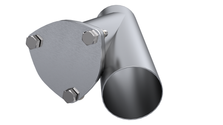 QTP 3in Weld-On QTEC Exhaust Cutout Y-Pipe - Bull Strap
