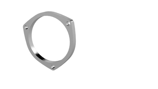 QTP 4in Weld-On QTEC 3 Bolt Flange - Bull Strap