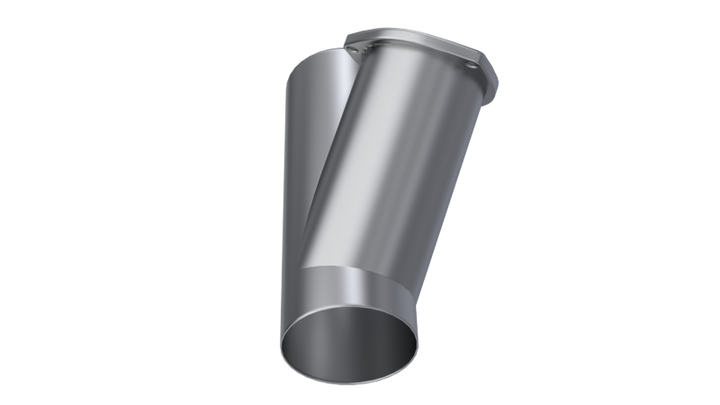 QTP 4in Weld-On QTEC Exhaust Cutout Y-Pipe - Bull Strap