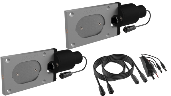 QTP Bolt-On QTEC Dual Low Profile Oval Electric Cutout Valves - Pair - Bull Strap