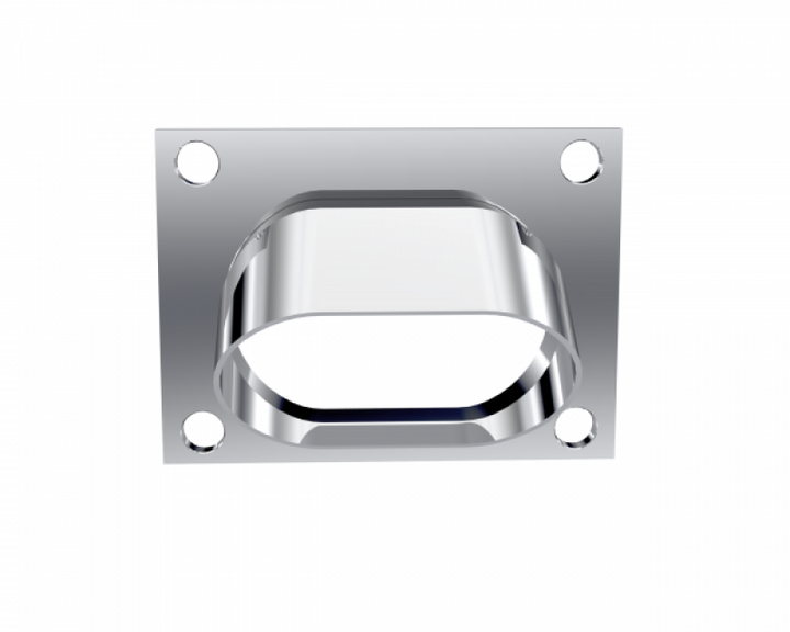 QTP Bolt-On QTEC Low Profile Oval Turn Down - Bull Strap