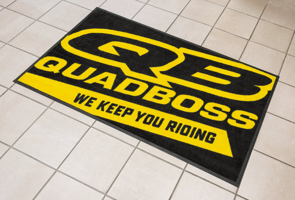QuadBoss 3x6 Floor Shop Mat - Bull Strap