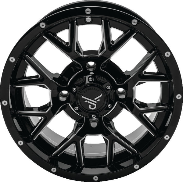 QuadBoss Barbwire 14X7 - 5+2 - 4/110 - Milled - Bull Strap