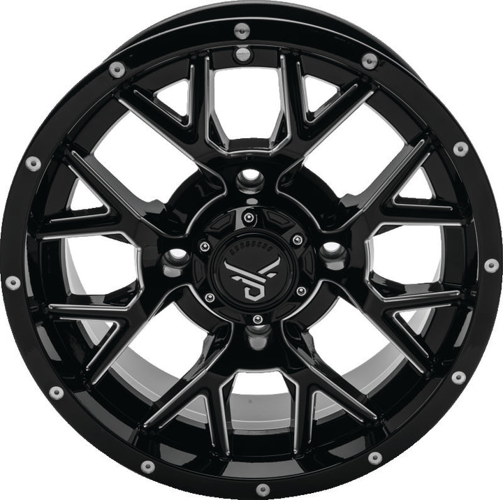 QuadBoss Barbwire 14X7 - 5+2 - 4/110 - Milled - Bull Strap