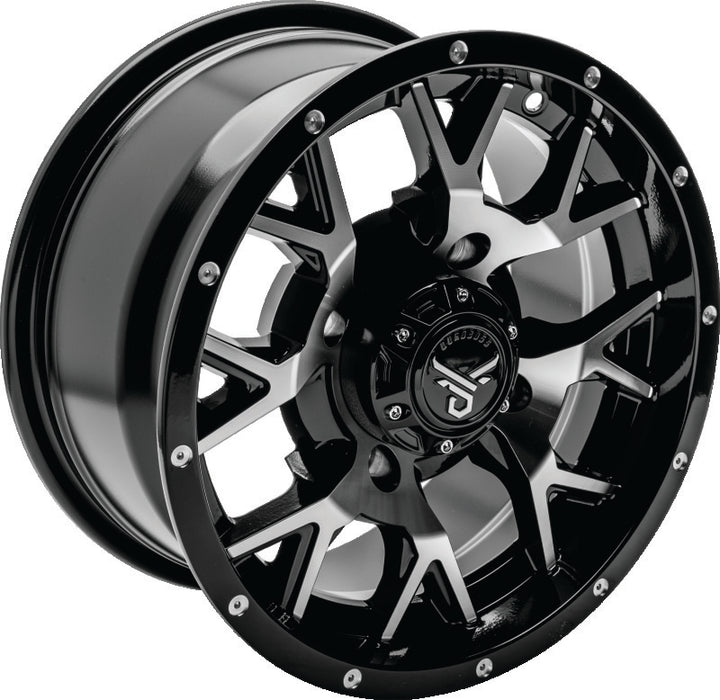 QuadBoss Barbwire 14X7 - 5+2 - 4/137 - Black Machined - Bull Strap