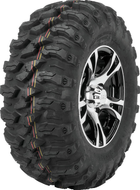 QuadBoss QBT446 Radial Utility Tire - 25x10R12 8Ply - Bull Strap