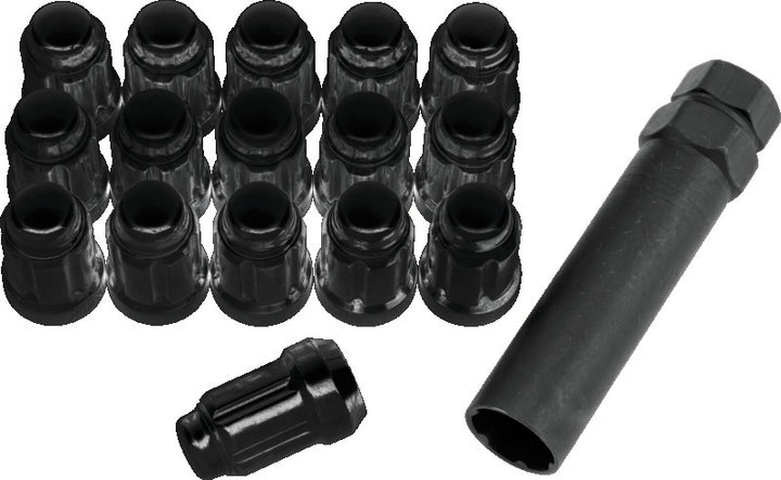 QuadBoss Spline Lug Nuts 12x1.5 - Black - Bull Strap