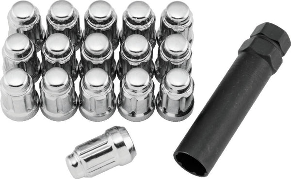 QuadBoss Spline Lug Nuts 12x1.5 - Silver - Bull Strap