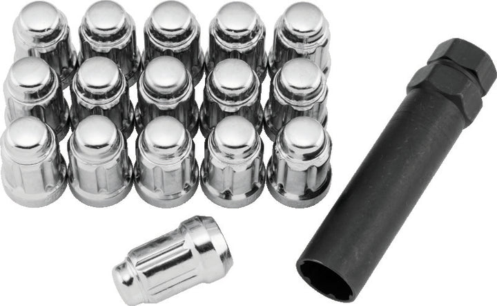 QuadBoss Spline Lug Nuts 12x1.5 - Silver - Bull Strap