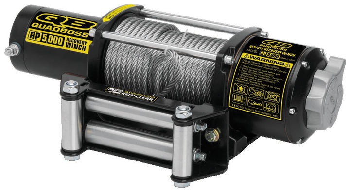 QuadBoss Winch 5000Lb W/ Cable - Bull Strap