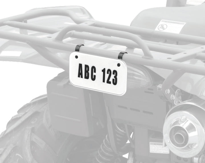 Quadboss ATV License Plate Kit - Black - Bull Strap