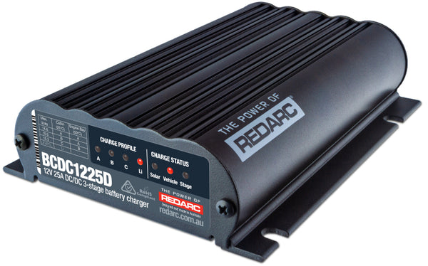 REDARC DC/DC Dual Input In-Vehicle Battery Charger - 12V 25A - Bull Strap