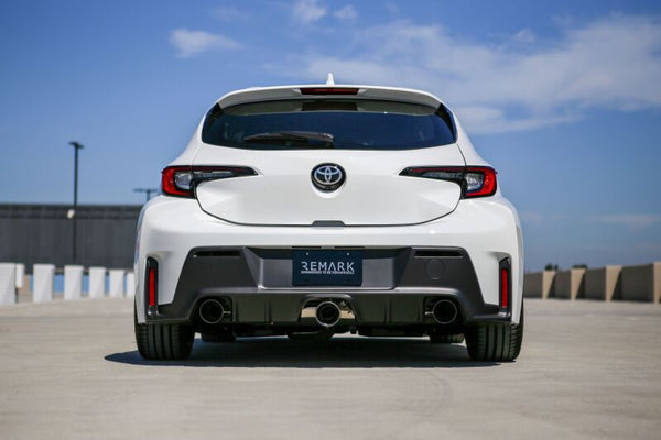 REMARK Catback Exhaust, Toyota GR Corolla, Elite Spec Stainless Center Cover - Bull Strap