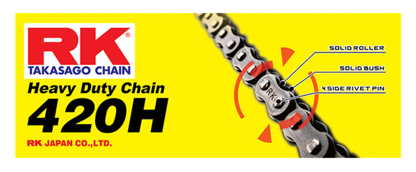 RK Chain 420H-130 - Natural - Bull Strap